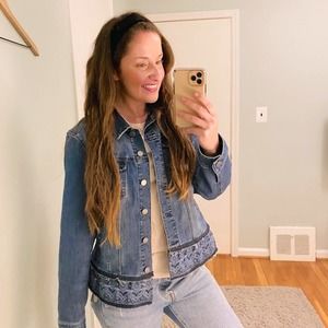 Liverpool Boho Soft Thick Button Down Jean Jacket
